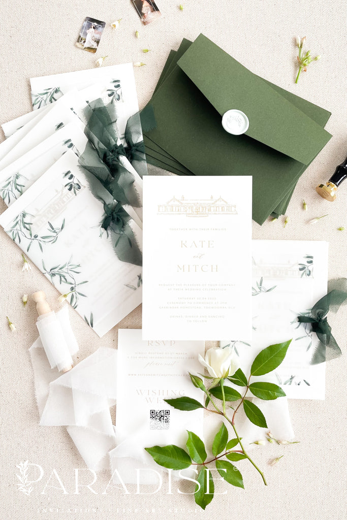 Eloisa Silk Ribbon Wedding Invitations