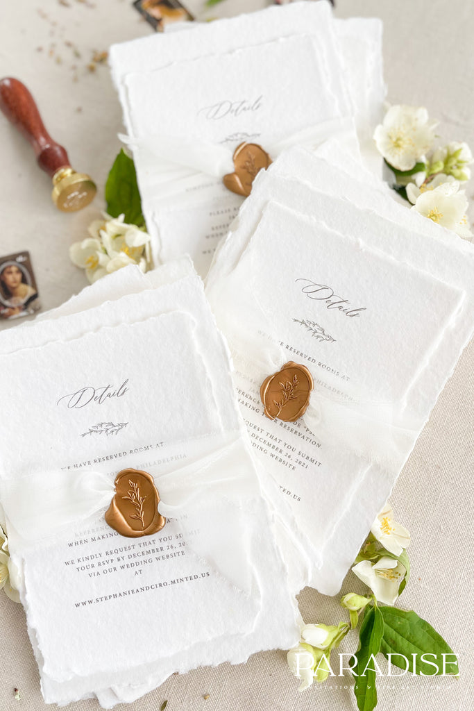 Zuri Handmade Paper Wedding Invitation Sets