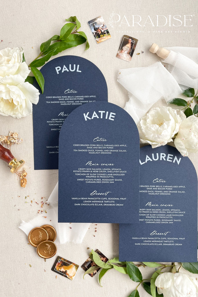 Amiyah Arch Wedding Menus