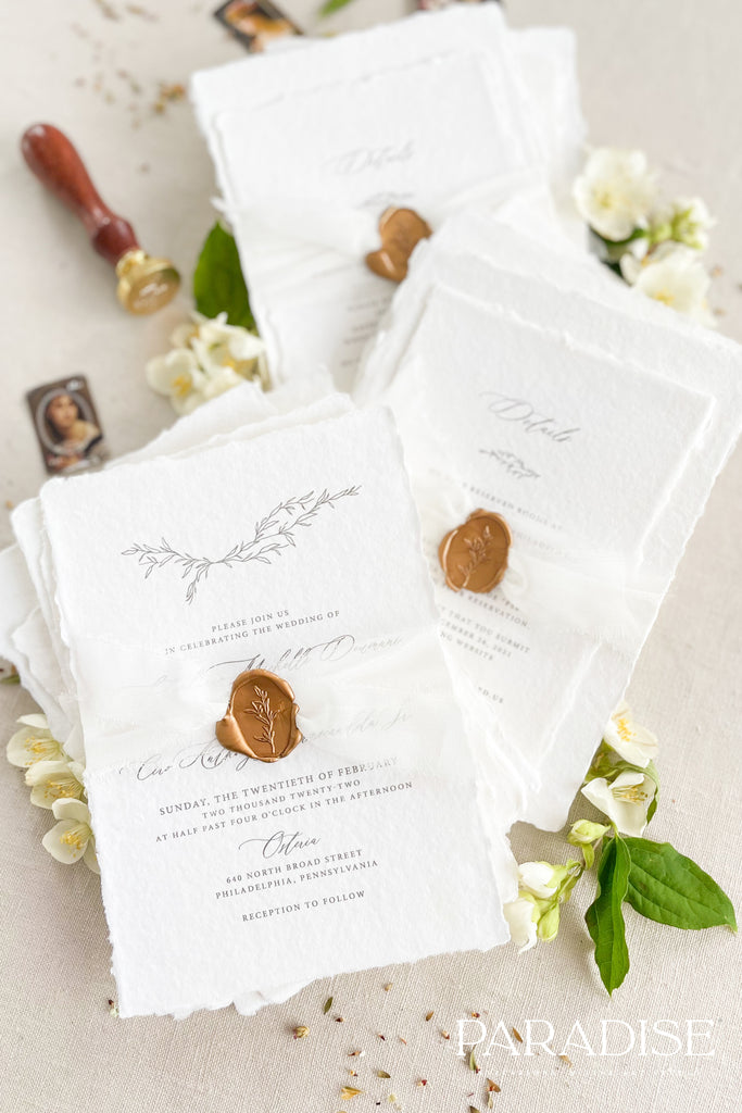 Zuri Handmade Paper Wedding Invitation Sets