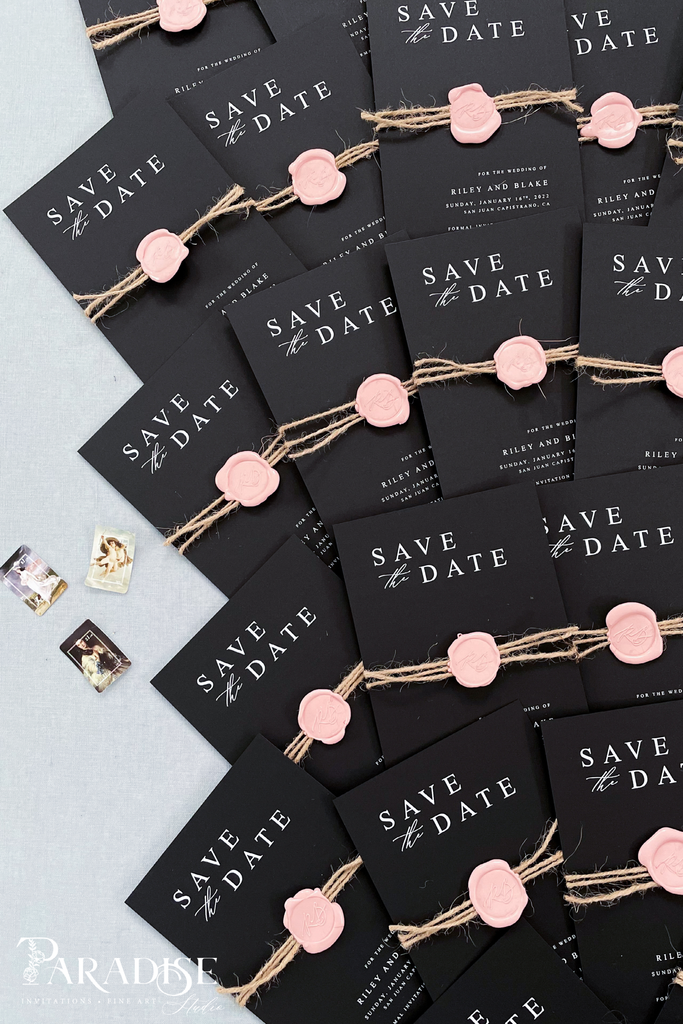 Bambi Black Paper Save the Date Cards