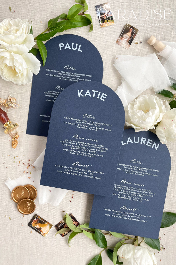 Amiyah Arch Wedding Menus