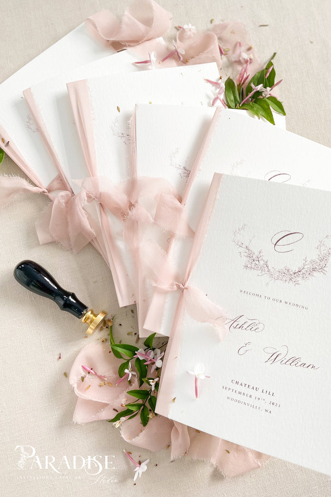 Prudence Monogram Wedding Programs