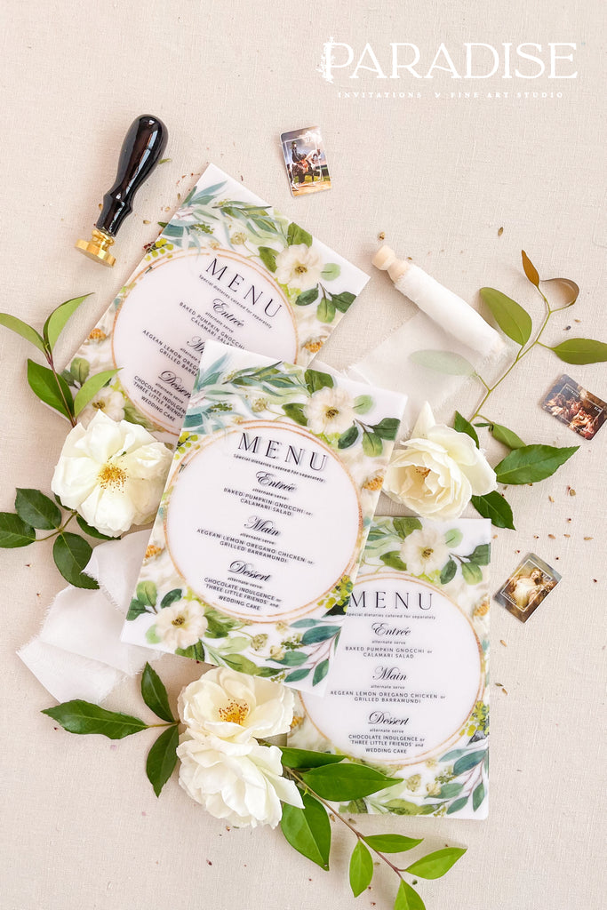 Catalina Vellum Wedding Menus