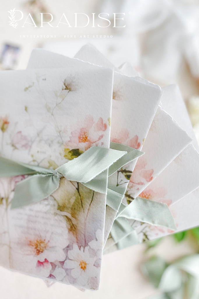 Chanell Handmade Paper Wedding Invitation Sets