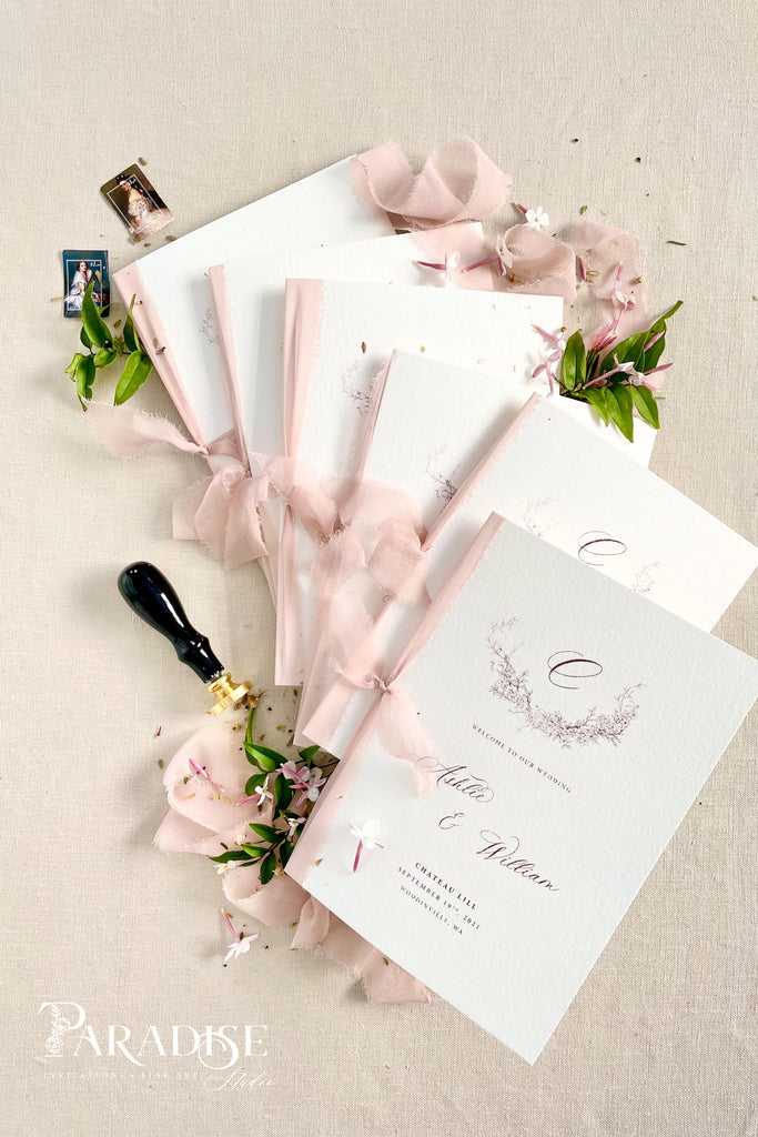 Prudence Monogram Wedding Programs