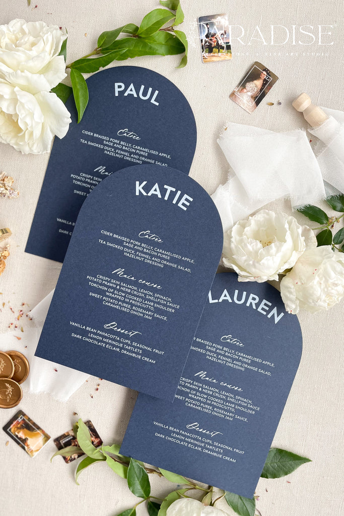 Amiyah Arch Wedding Menus