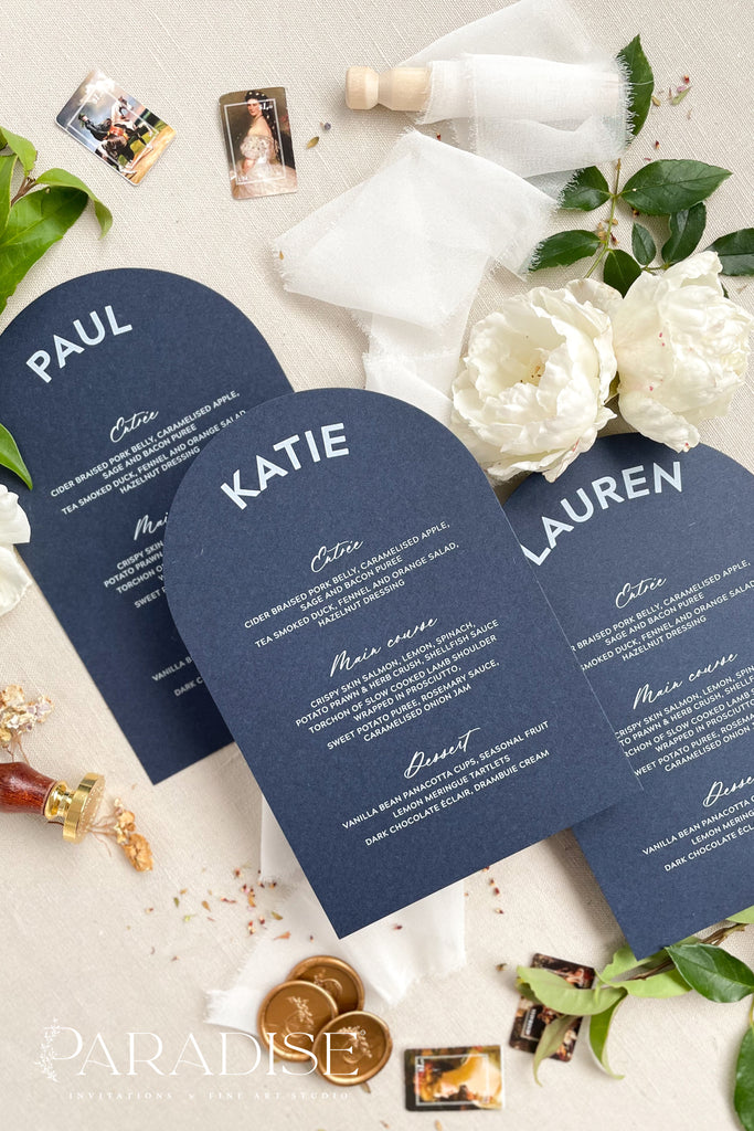 Amiyah Arch Wedding Menus