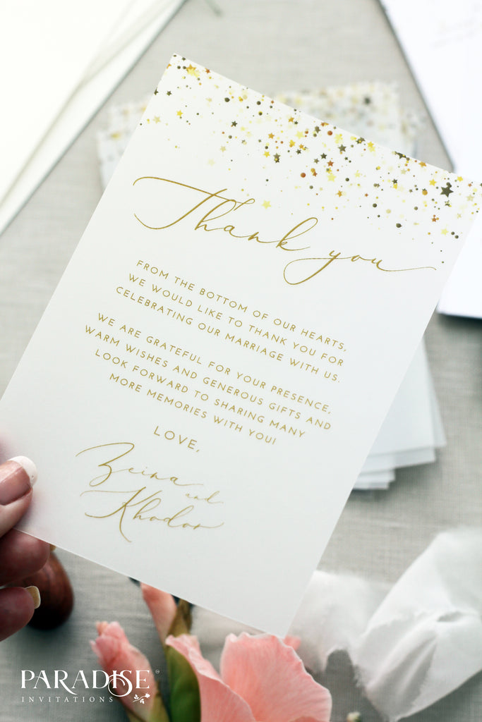 Bernice Vellum Thank You Card