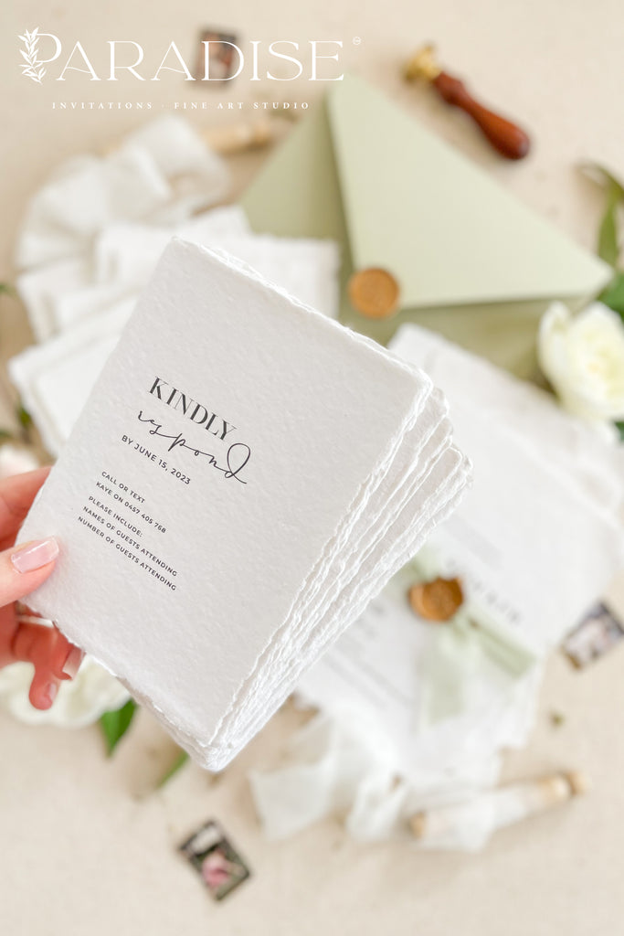 Francena Handmade Paper Wedding Invitation Sets