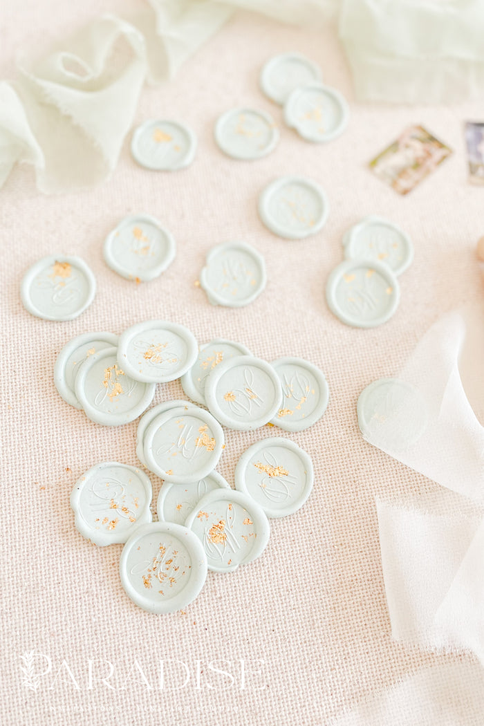 Sage Wax Seals and Golden Leaf