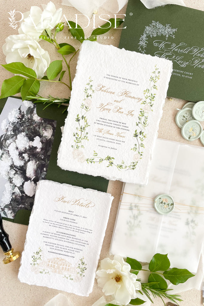 Adrianna Handmade Paper Wedding Invitation Sets