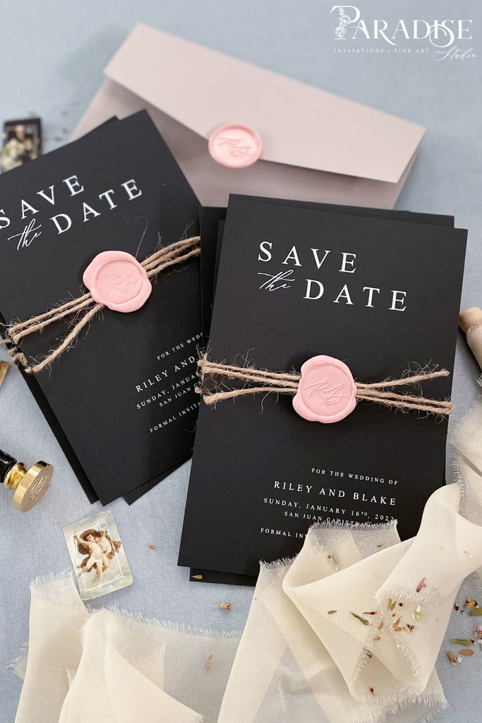 Bambi Black Paper Save the Date Cards