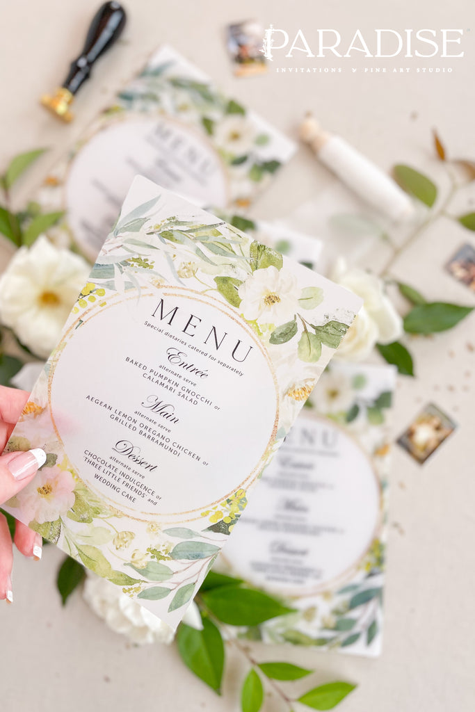 Catalina Vellum Wedding Menus