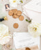 Elegant wax seals designed to elevate your wedding stationery with timeless detail. Each seal is hand-poured and finished to add a refined, heirloom-quality touch to envelopes, invitations, and day-of paper goods. Perfect for couples seeking a classic, romantic aesthetic with artisanal craftsmanship.&nbsp;Ideal for wedding invitations, save the dates, vow books, menus, and keepsake correspondence, these wax seals bring a sense of tradition and luxury to every detail.