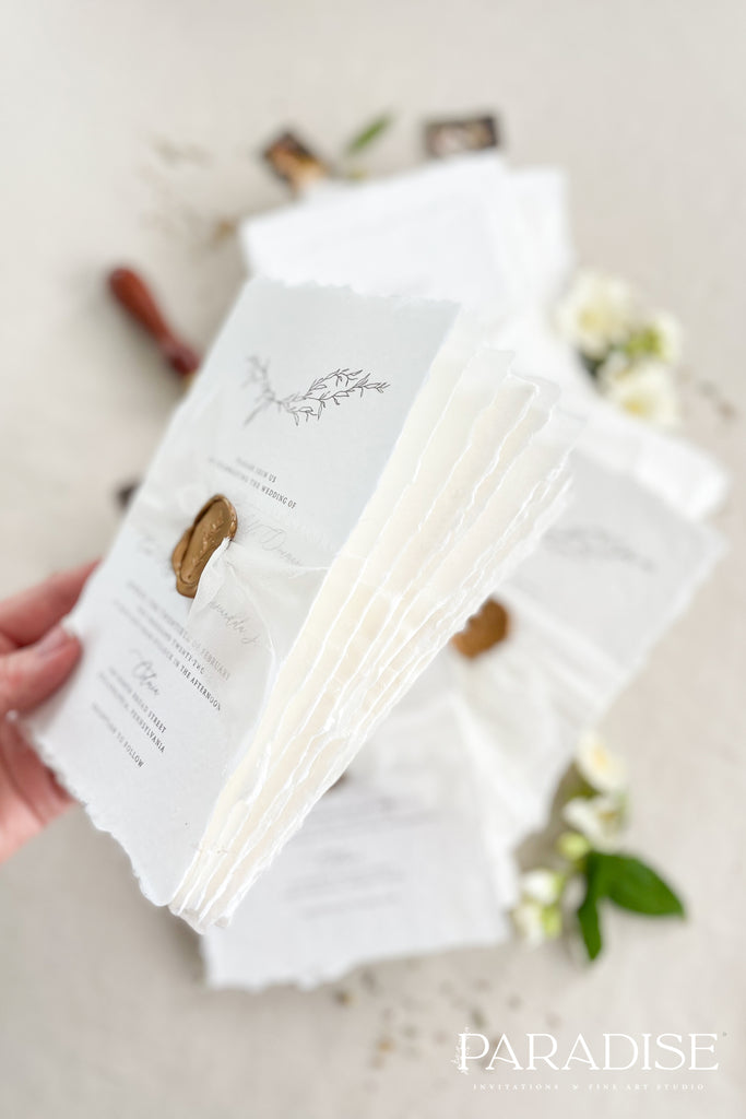 Zuri Handmade Paper Wedding Invitation Sets