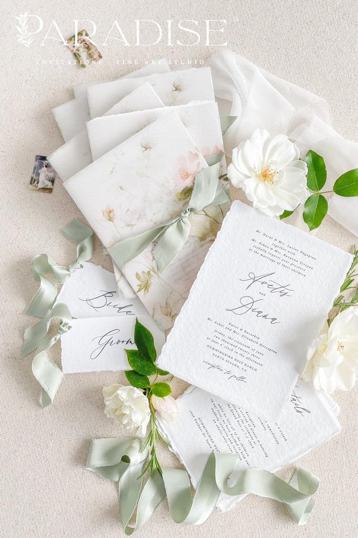 Chanell Handmade Paper Wedding Invitation Sets