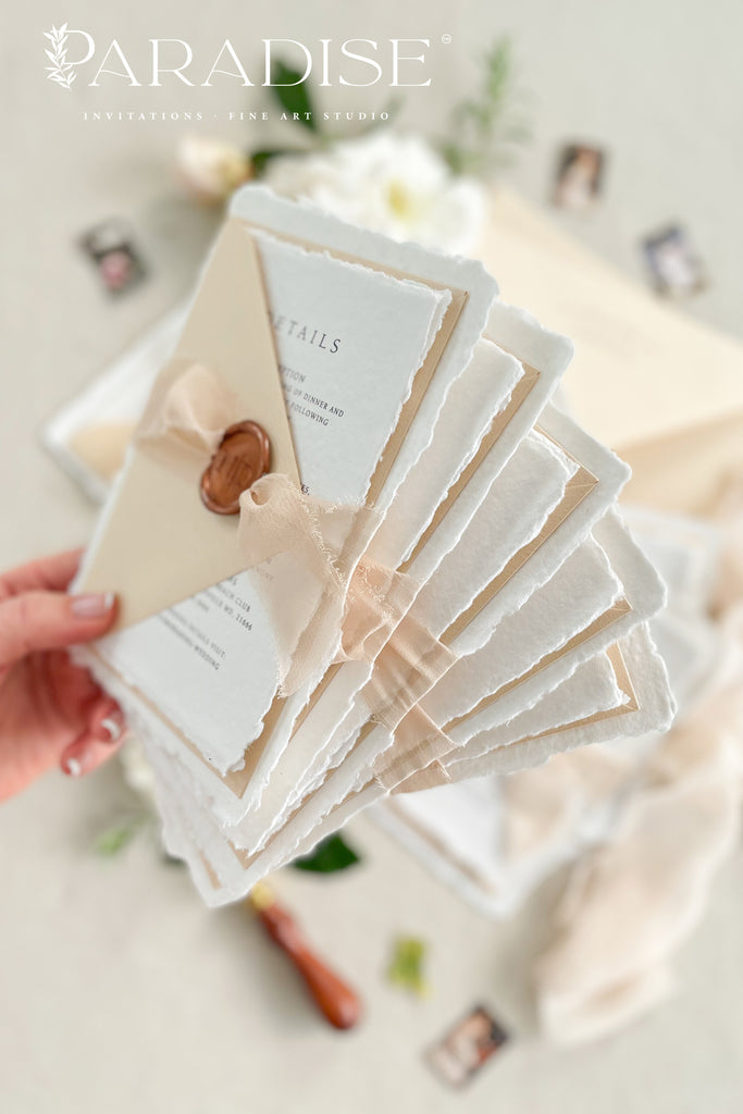 Chantay Handmade Paper Wedding Invitation Sets