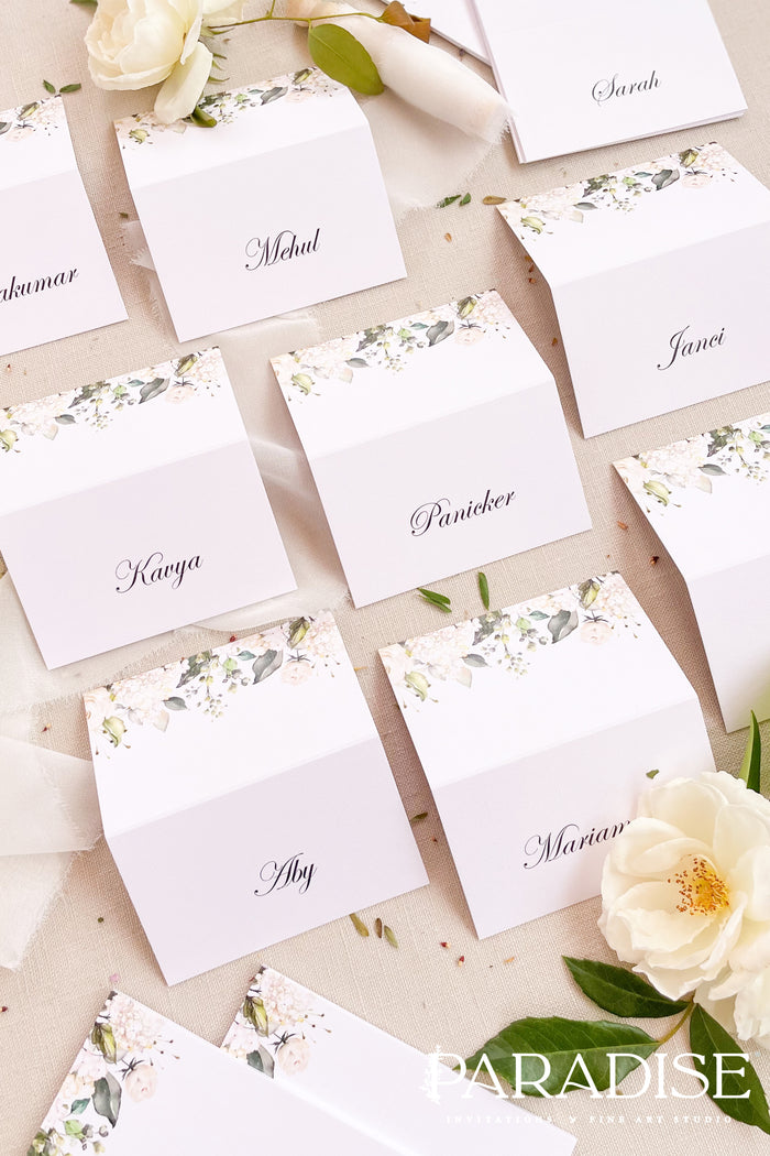 Teagan Watercolor Greenery Place Cards