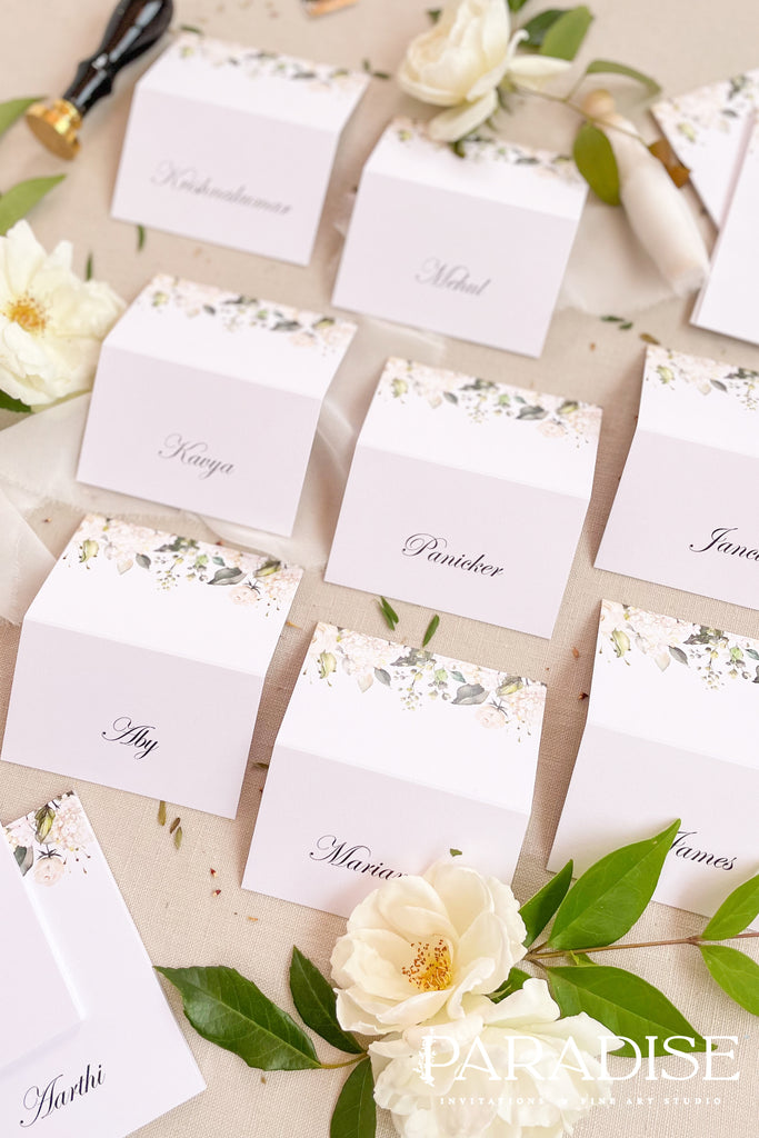 Teagan Watercolor Greenery Place Cards