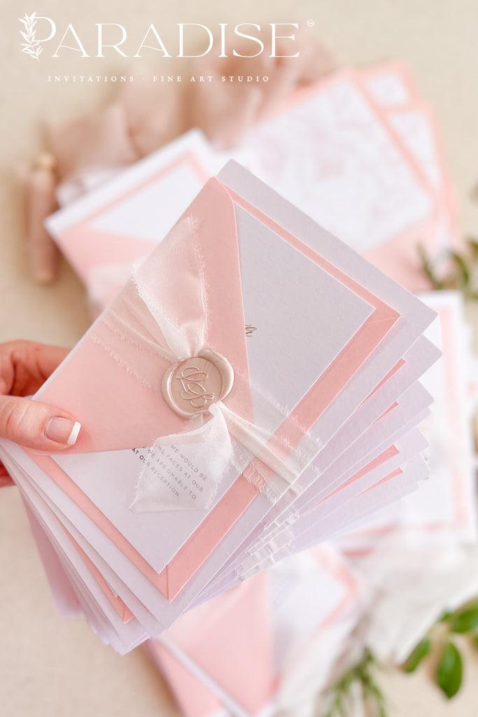 Domenique Rosa Wedding Invitations