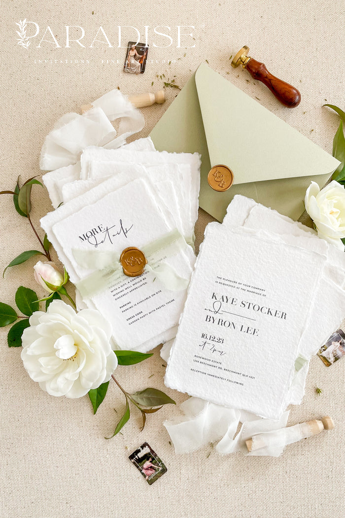 Francena Handmade Paper Wedding Invitation Sets