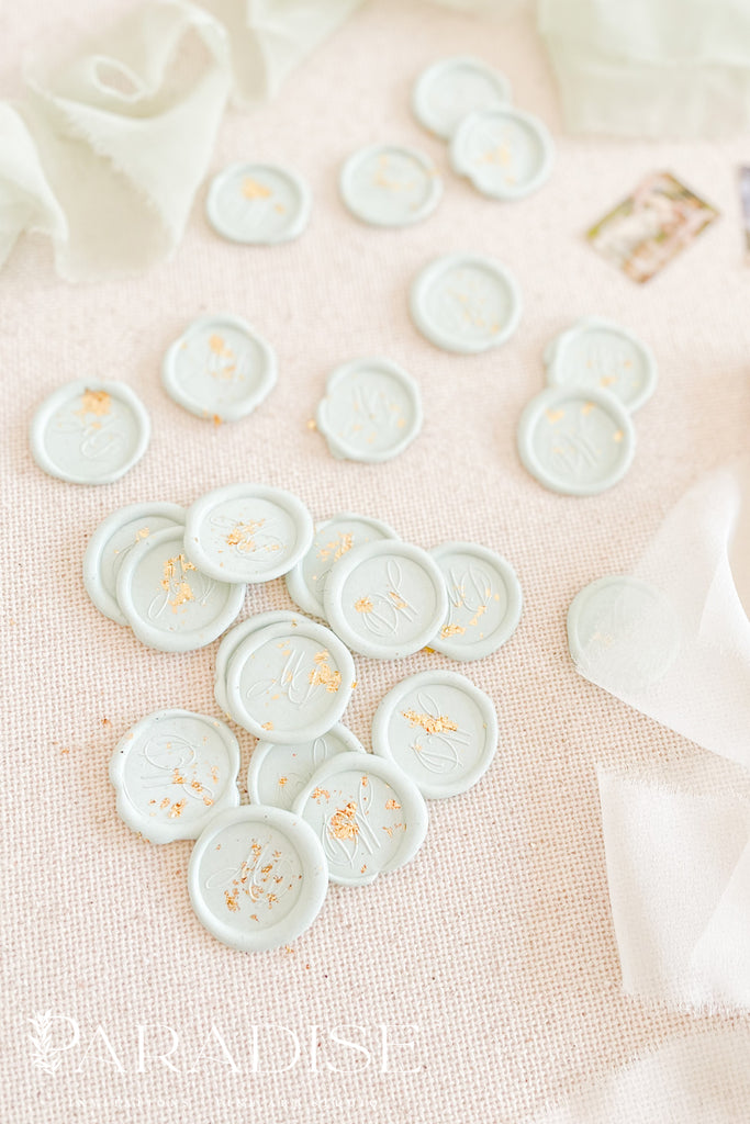 Sage Wax Seals and Golden Leaf