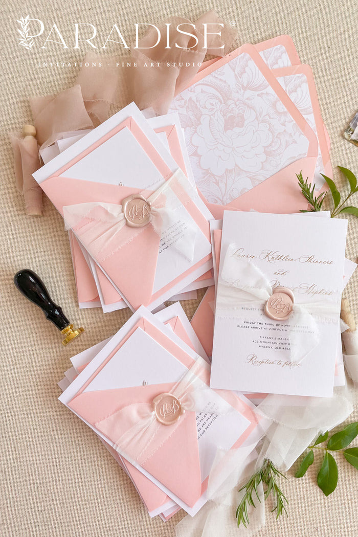 Domenique Rosa Wedding Invitations