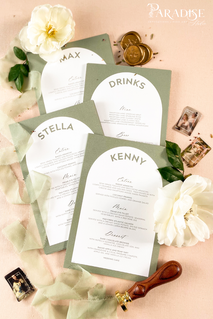 Maisha Arch Wedding Menus