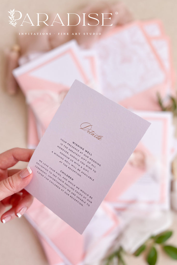 Domenique Rosa Wedding Invitations