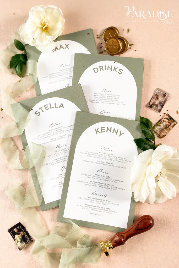 Maisha Arch Wedding Menus