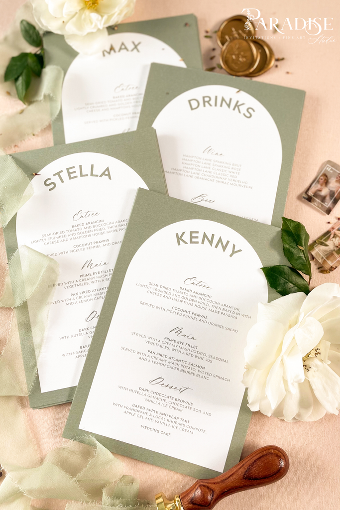 Maisha Arch Wedding Menus