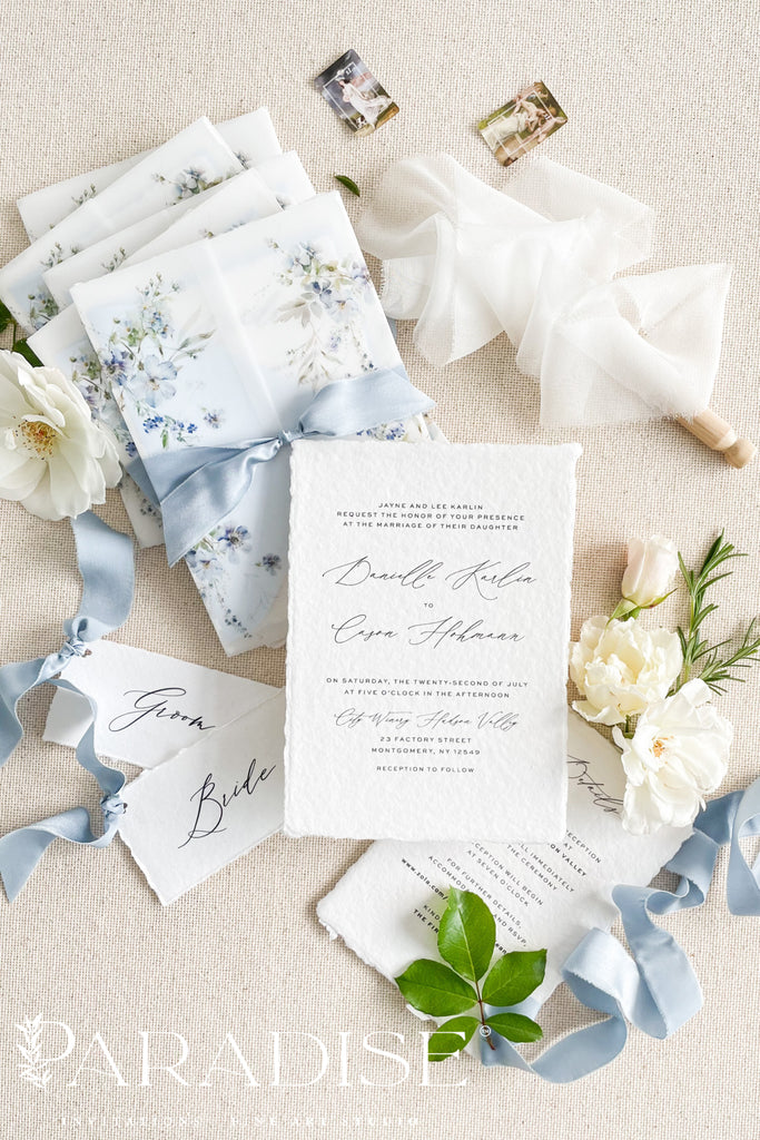 Chardae Handmade Paper Wedding Invitation Sets