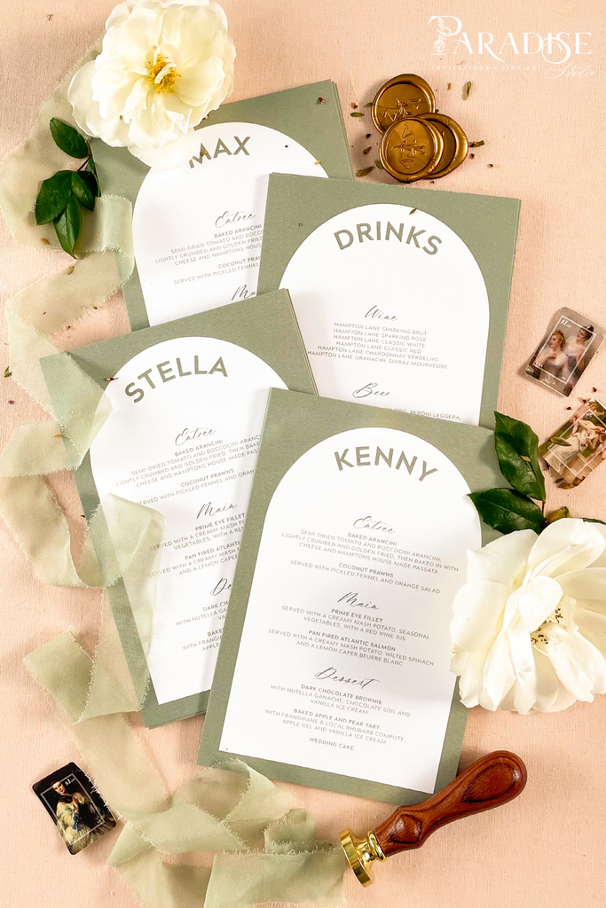 Maisha Arch Wedding Menus