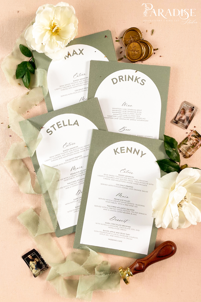 Maisha Arch Wedding Menus