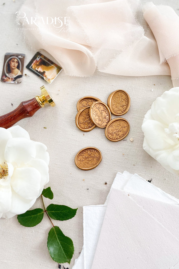 Custom Golden Oval Wax Seals