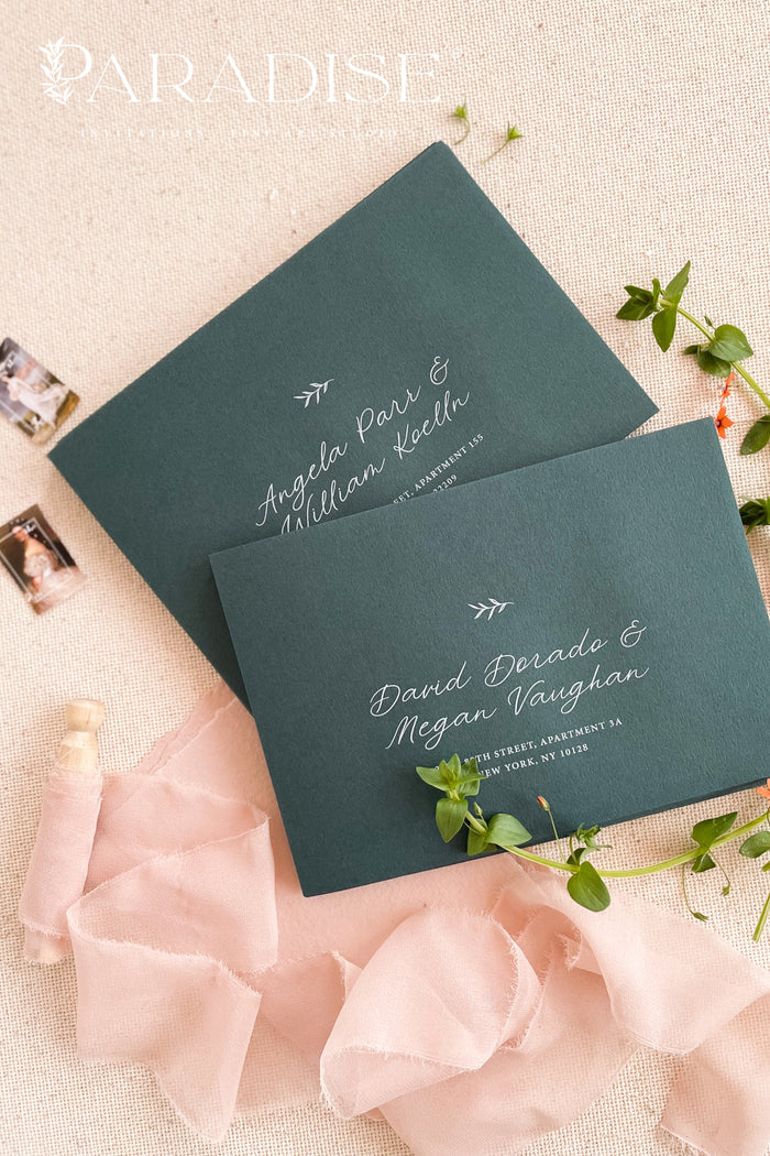 Emerald Envelopes and White Ink Printing