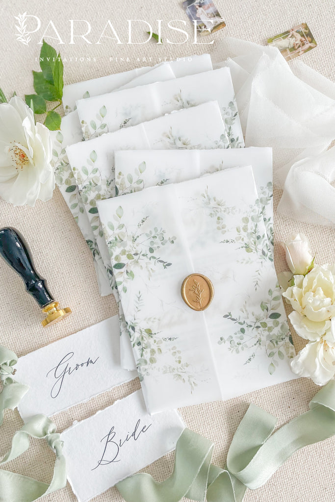 Charee Handmade Paper Wedding Invitation Sets