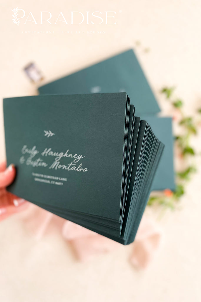 Emerald Envelopes and White Ink Printing