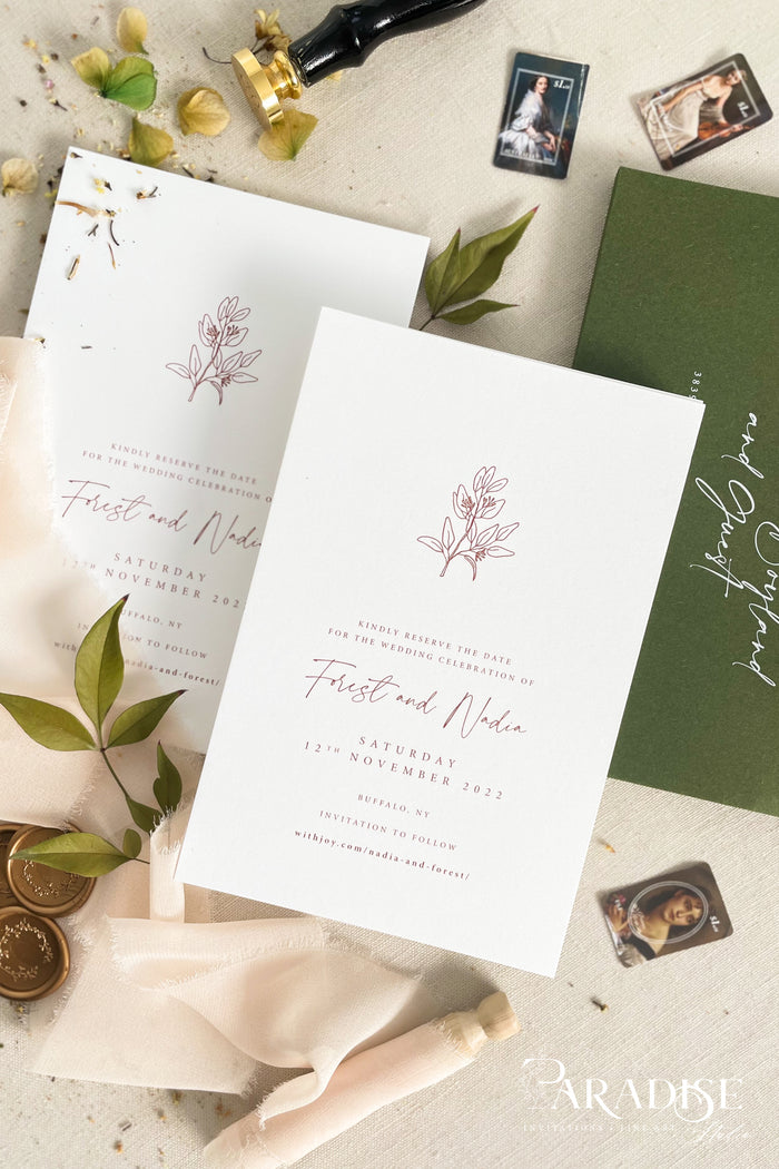 Alvara Calligraphy Save the Date Cards