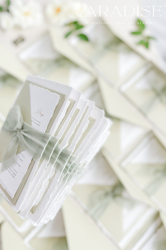 Tessa Handmade Paper Wedding Invitation Sets