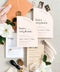 This half arch wedding invitation suite radiates warmth, modern charm, and effortless sophistication. With its unique curved silhouette, contemporary typography, and soft peach and nude tones, it strikes the perfect balance between minimalist design and romantic detail. Printed on luxury fine art cardstock, each invitation feels smooth, substantial, and refined - a tactile expression of craftsmanship and love. Paired with apricot envelopes, blush silk ribbons, and a classic gold wax seal.