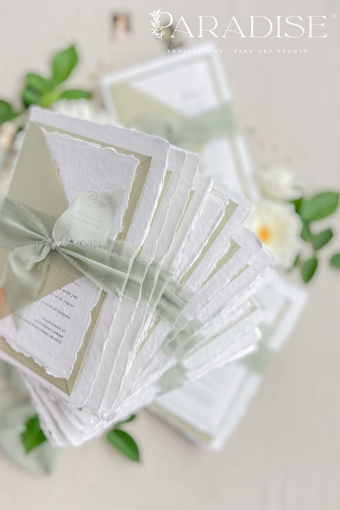 Tessa Handmade Paper Wedding Invitation Sets