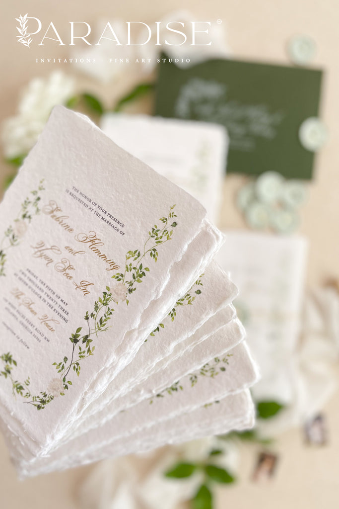 Adrianna Handmade Paper Wedding Invitation Sets