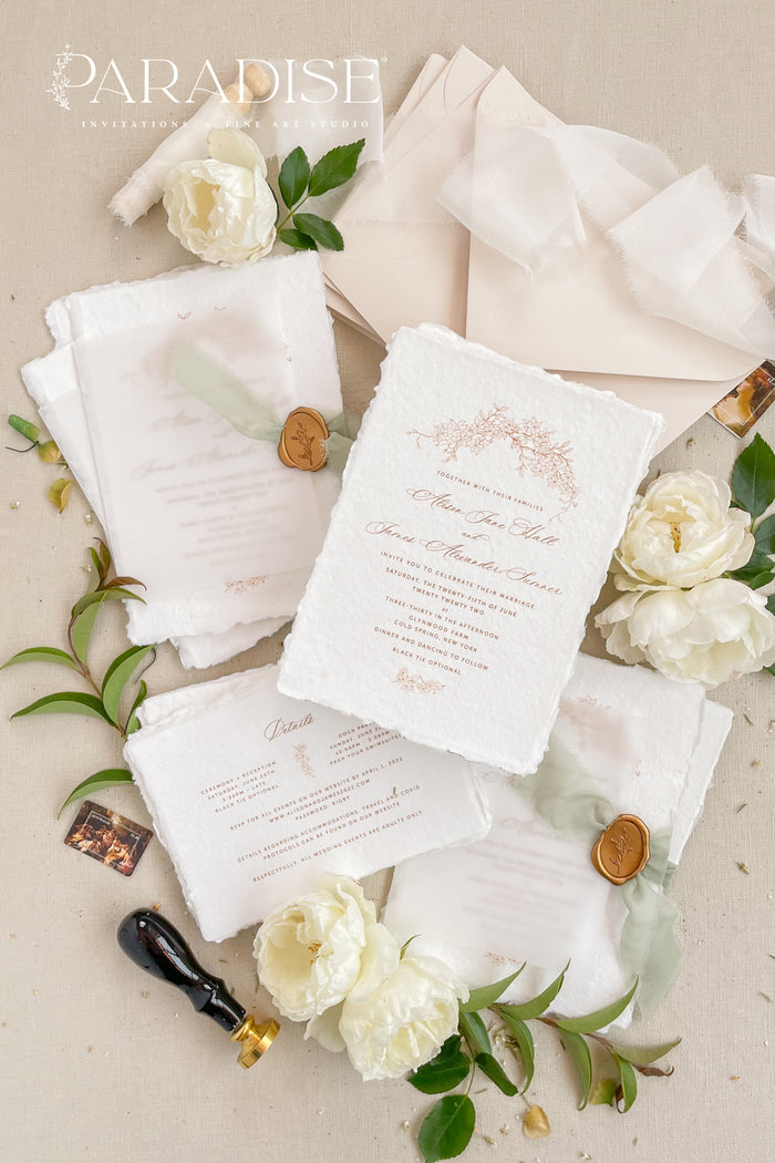 Alayah Handmade Paper Wedding Invitation Sets