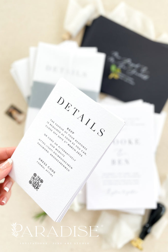 Dianna Minimalist Wedding Invitations