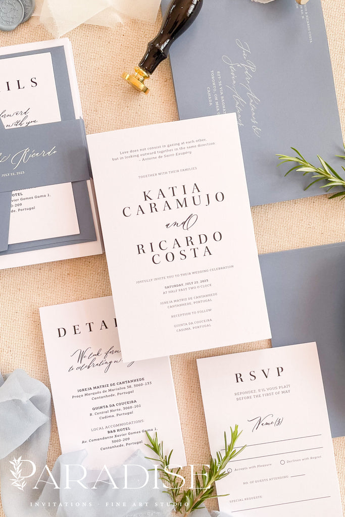 Elinore Minimalist Wedding Invitations