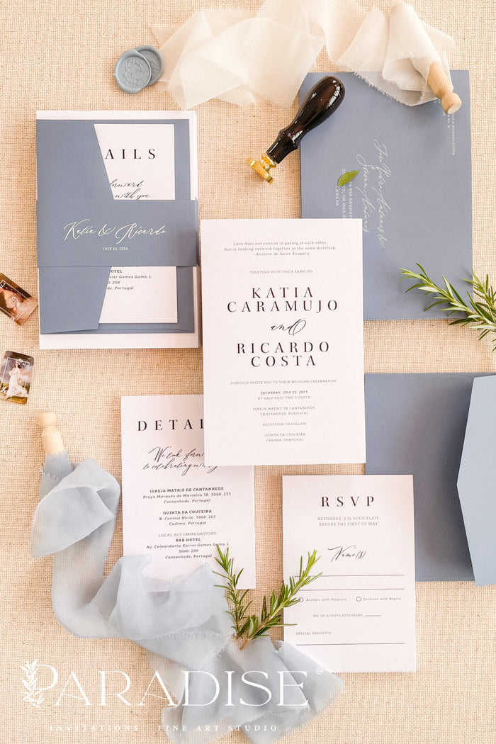 Elinore Minimalist Wedding Invitations