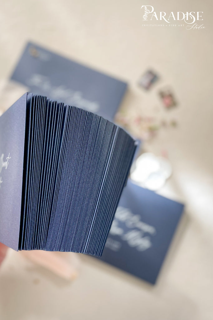 Navy Envelopes and White Ink Printing