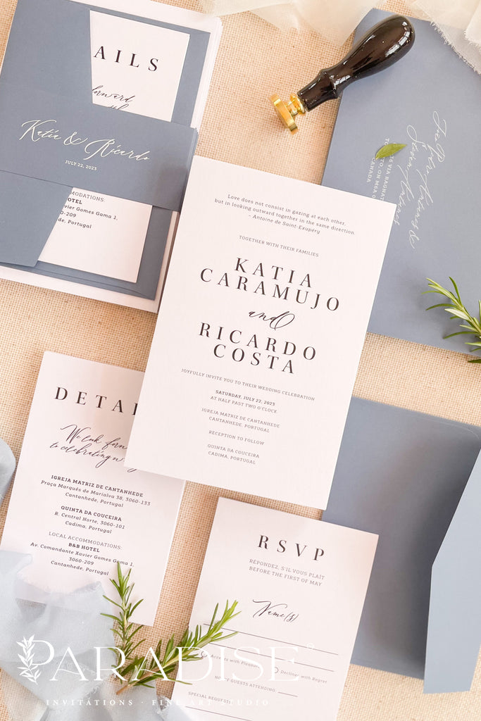 Elinore Minimalist Wedding Invitations